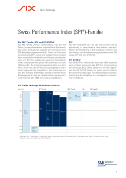 Index Factsheet - SIX Swiss Exchange