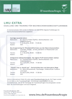 LMU Extra Flyer SoSe 2016