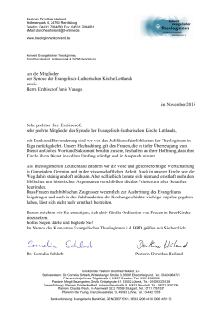Brief des Konvents ev. Theologinnen in der BRD e.V. in deutsch | PDF