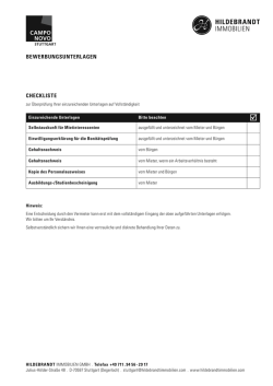 bewerbungsunterlagen checkliste