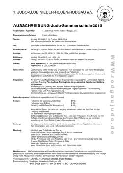 Judo-Sommerschule 2015