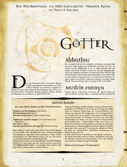 G&ouml;tter - rollenspiel