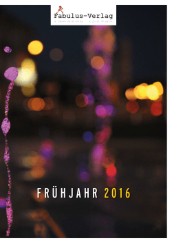 frühjahr 2016 - Fabulus Verlag
