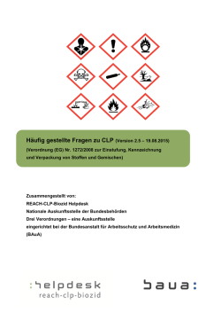H&auml;ufig gestellte Fragen zu CLP - REACH-CLP