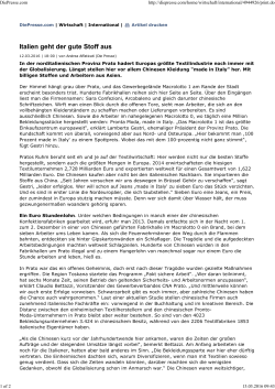 Italien geht der gute Stoff aus