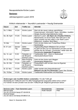 Jahresprogramm 2016