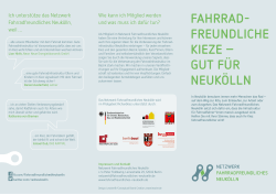 FAHRRAD- FREUNDLICHE KIEZE – GUT FÜR NEUKÖLLN