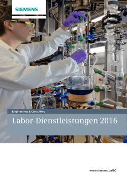 Labor-Dienstleistungen 2016