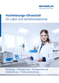 Hochleistungs-Ultraschall f&uuml;r Labor und Verfahrenstechnik