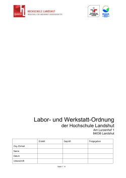 Labor- und Werkstatt-Ordnung der TU Wien