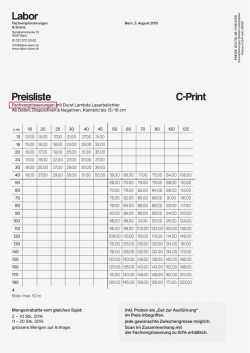 Preisliste