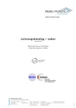 Leistungskatalog – Labor - AKRO