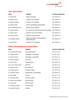 &Auml;rzte Spital Schiers Beleg- und Konsiliar&auml;rzte Spital