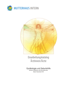 Einarbeitungskatalog &Auml;rztinnen/&Auml;rzte