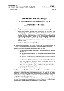 Schriftliche Kleine Anfrage und Antwort des Senats