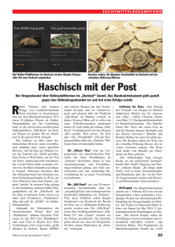 Haschisch mit der Post