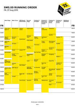 sms.x9 running order