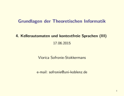 Grundlagen der Theoretischen Informatik