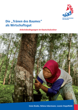 Die &sbquo;Tr&auml;nen des Baumes` als Wirtschaftsgut - S&Uuml;DWIND