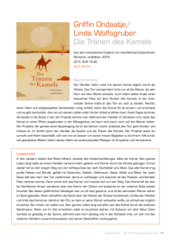 Griffin Ondaatje/ Linda Wolfsgruber Die Tr&auml;nen des Kamels