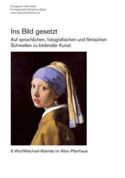 Ins Bild gesetzt - 6 WortWechselabende im Alten Pfarrhaus