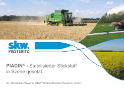 PIADIN® - stabilisierter Stickstoff in Szene gesetzt!