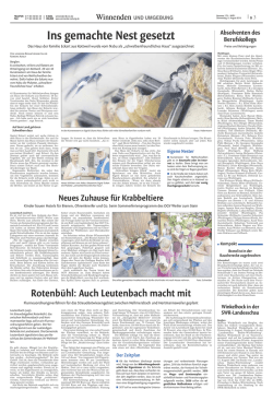 Ins gemachte Nest gesetzt