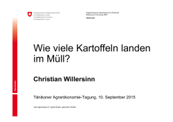 Wie viele Kartoffeln landen im Müll?