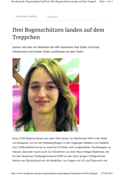 Drei Bogensch&uuml;tzen landen auf dem Treppchen