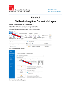 Handout f&uuml;r das Einrichten einer Stellvertretung