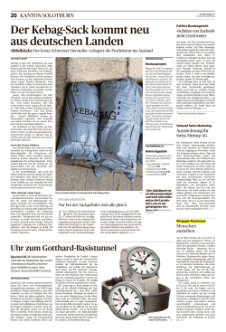 Oltner Tagblatt, vom: Freitag, 18. März 2016 - so-gegen