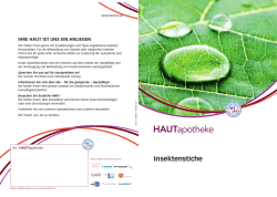Insektenstiche - Apotheke Aadorf