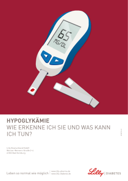 Hypoglykaemie - Lilly Deutschland GmbH