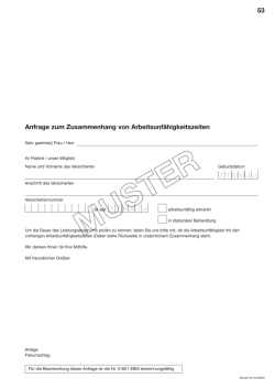 Muster 53: Anfrage zum Zusammenhang von
