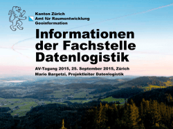 Informationen der Fachstelle Datenlogistik