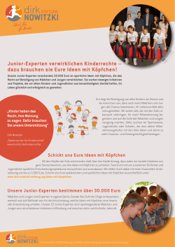 Ideen mit K&ouml;pfchen - Dirk Nowitzki Stiftung