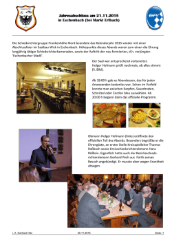 Jahresabschluss am 21.11.2015 in Eschenbach (bei Markt