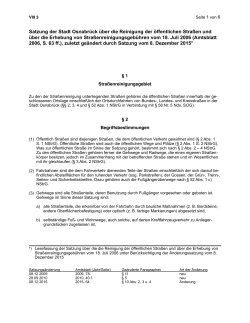 VIII 3 - Satzung über die Reinigung der öffentliche Straßen