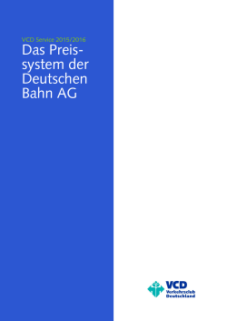 Das Preis- system der Deutschen Bahn AG