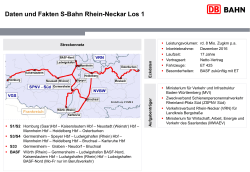 Daten und Fakten S-Bahn Rhein-Neckar Los 1