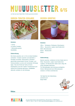 GURKEN-TOMATEN-SCHLANGE BEEREN-SMOOTHIE
