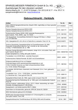 Gebrauchtmarkt - Spargelmesser Firmenich