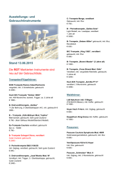 Ausstellungs- und Gebrauchtinstrumente Stand 13.06.2015
