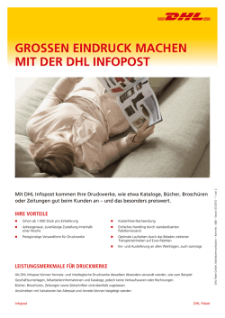 GROSSEN EINDRUCK MACHEN MIT DER DHL INFOPOST