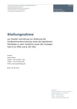 Stellungnahme - Bundesverband deutscher Banken