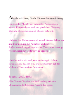 Absichtserklärung für die Körperachsenausrichtung - Aura
