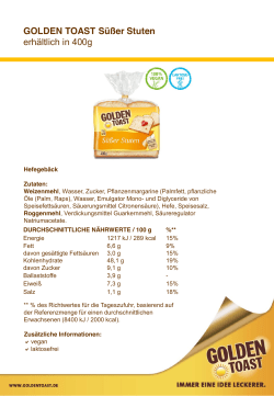 GOLDEN TOAST S&uuml;&szlig;er Stuten erh&auml;ltlich in 400g