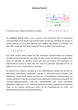 Goldener Schnitt - Organisch gestalten