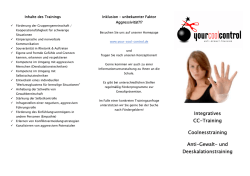 Integratives CC-Training Coolnesstraining Anti