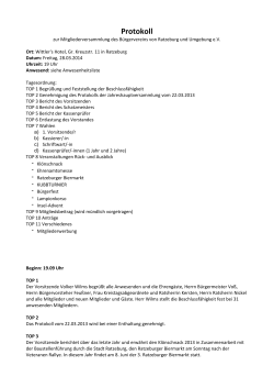 Protokoll Jahreshauptversammlung 28.3.2014